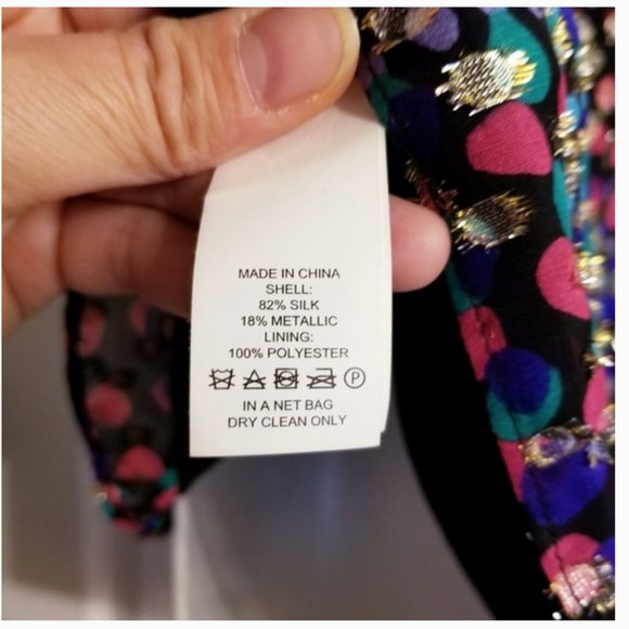 Kate Spade Multicolor metallic dot top blouse bow size large nwot - Picture 10 of 10